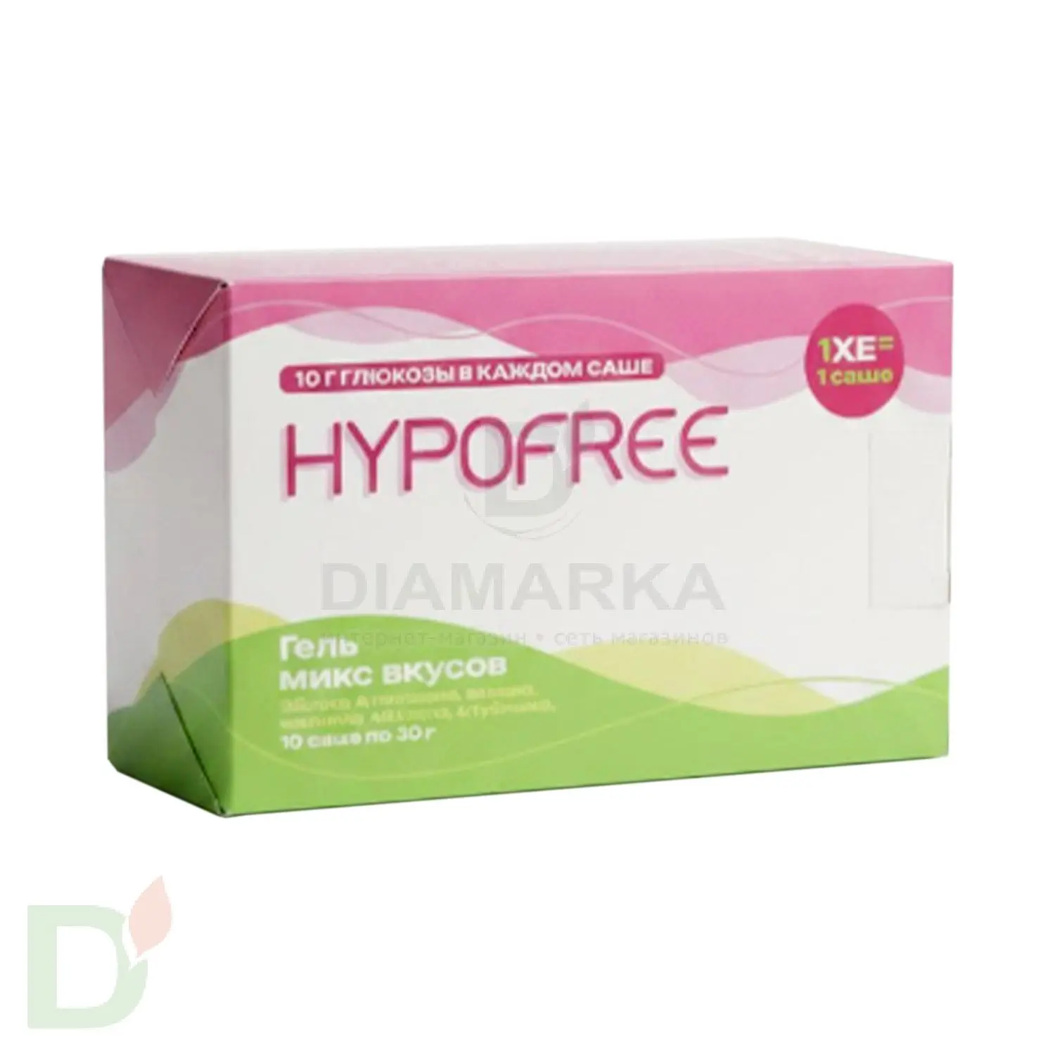 Гель HYPOFREE 1ХЕ Микс вкусов, мягкая упаковка, 10 саше по 30мл